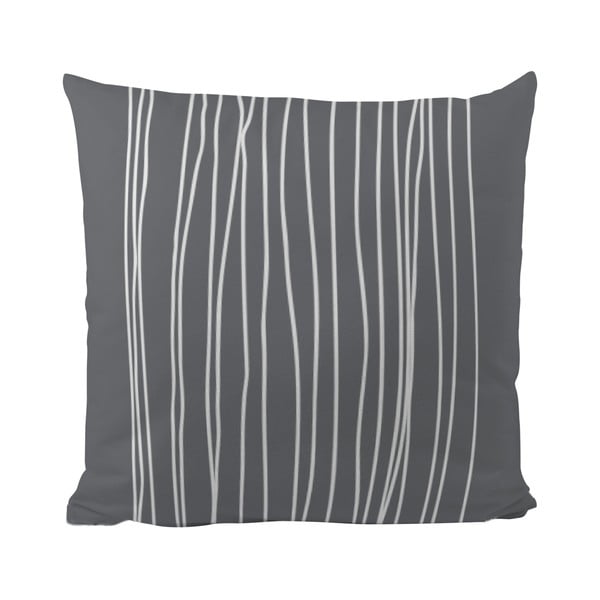 Poduszka Black Shake White Stripes in Grey, 50x50 cm