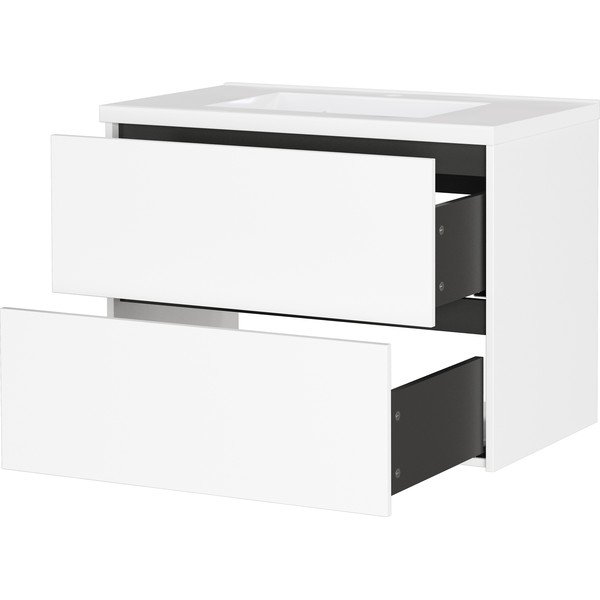 Biała wisząca szafka pod umywalkę z matowym wykończeniem 81x61 cm Bodera – Germania-image-3