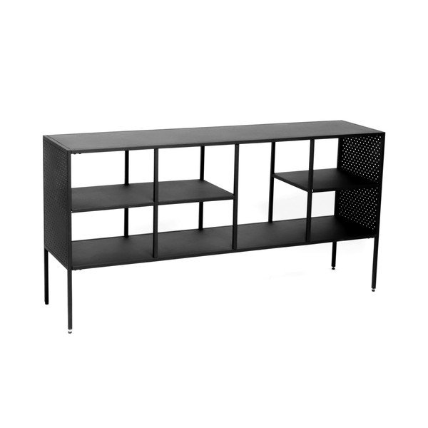 Czarny metalowy regał Canett Brooks, szer. 140 cm-image-2