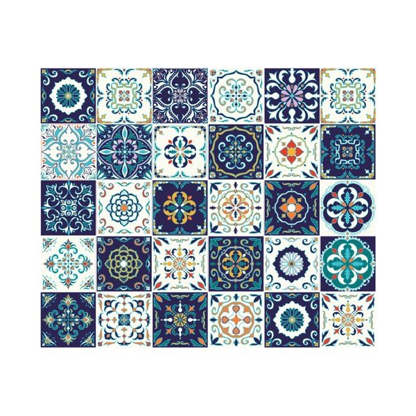 Zestaw 30 naklejek Ambiance Forli, 15x15 cm-image-2