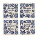 Biało-niebieskie ceramiczne podkładki zestaw 4 szt. Blue Willow – Sass & Belle