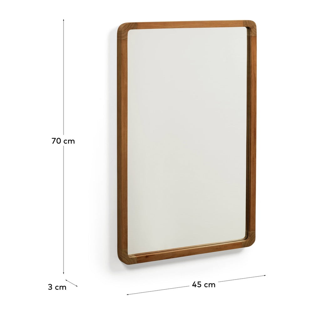 Lustro z drewnianą ramą ścienne 45x70 cm Shamel – Kave Home (zdjęcie 5)