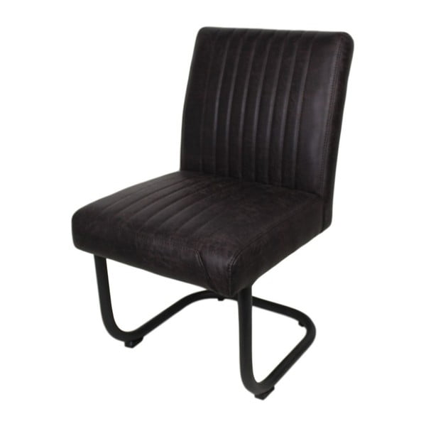 Czarne krzesło ze skórzanym obiciem HSM Collection Nevada