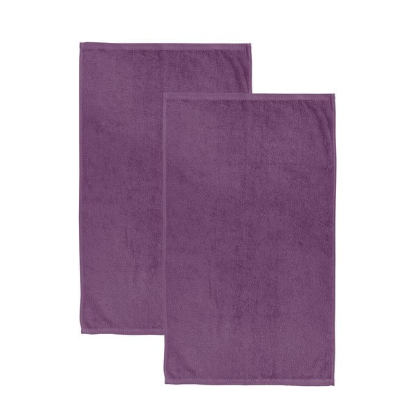 Fioletowe bawełniane ręczniki kąpielowe szybkoschnące/frotte zestaw 2 szt. 90x140 cm Quick Dry – Catherine Lansfield