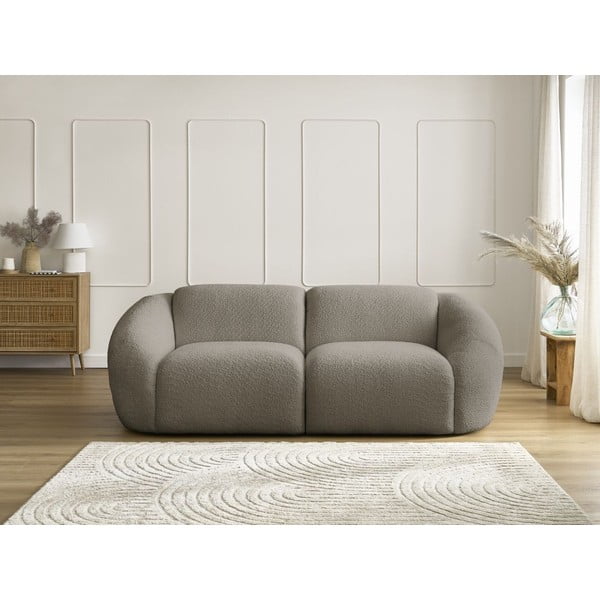 Szarobrązowa sofa z materiału bouclé 230 cm Tina – Bobochic Paris-image-3