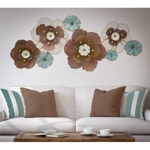 Metalowa dekoracja wisząca Mauro Ferretti Flower Opas, 154x66 cm-image-1