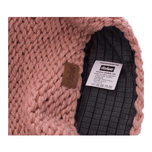 Różowa czapka szydełkowa DOKE Peach-image-4