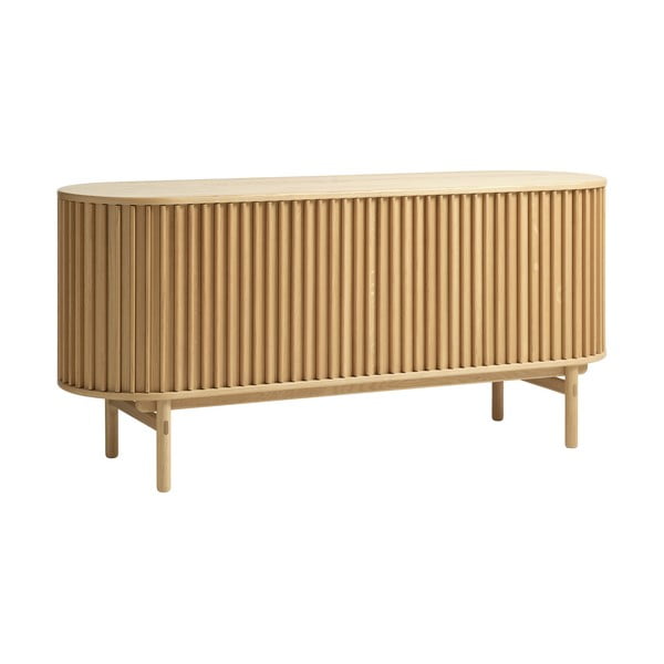 Niska komoda w dekorze dębu 160x73 cm Carno – Unique Furniture-image-2