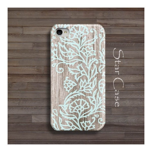 Etui na iPhone 5/5S Wood Floral Blue