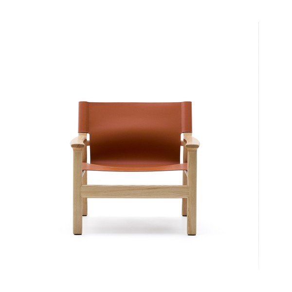 Koniakowy skórzany fotel Jan – Kave Home-image-2