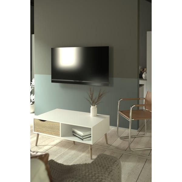 Biały stolik Tvilum Oslo, 99 x 60 cm-image-1