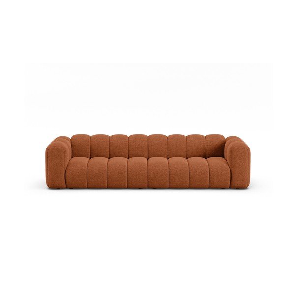Ceglasta sofa z tkaniny szenilowej 290 cm Lupine – Micadoni 