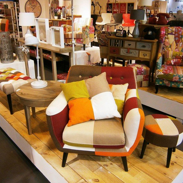 Fotel Versa Red Patchwork-image-1
