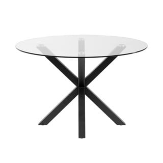 Okrągły stół do jadalni ze szklanym blatem Kave Home, ø 119 cm