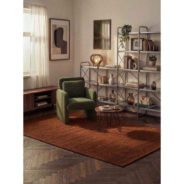 Brązowy wełniany dywan tkany ręcznie 80x150 cm Bexley Woolwich – Ted Baker-image-1