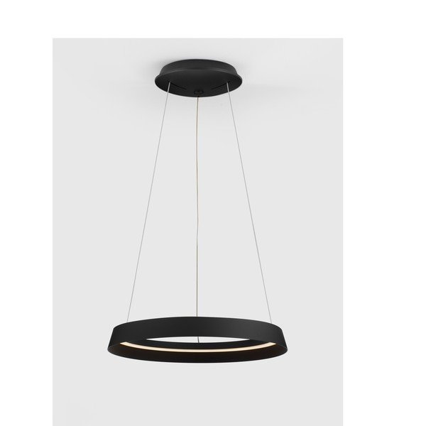Aluminiowa lampa wisząca LED ze ściemniaczem w kolorze matowej czerni z kloszem ze szkła akrylowego ø 45 cm Ormi – Nova Luce-image-3