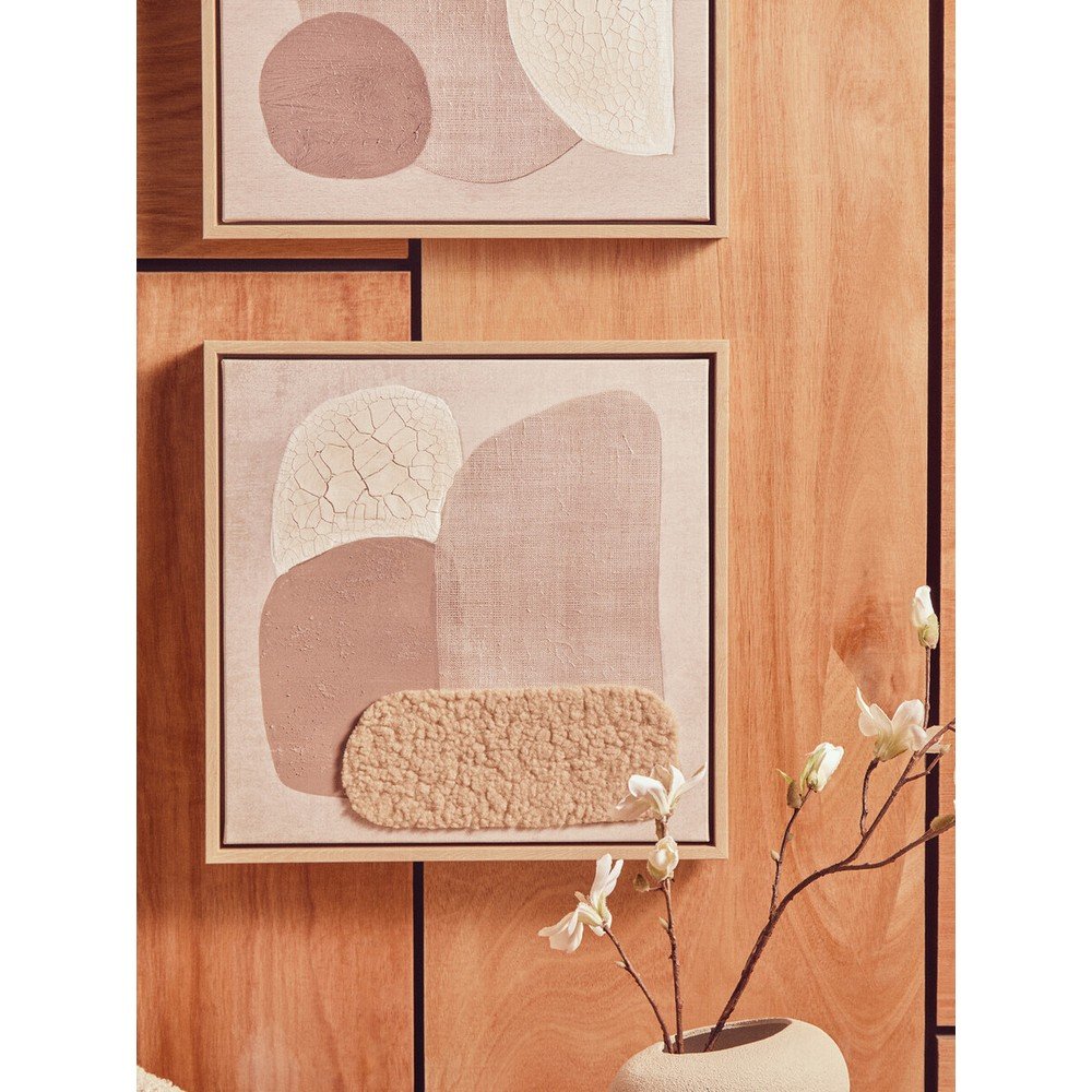 Obrazy zestaw 2 szt. 3D z ramą w zestawie/na płótnie 40x40 cm Astratto – Premier Housewares (zdjęcie 9)