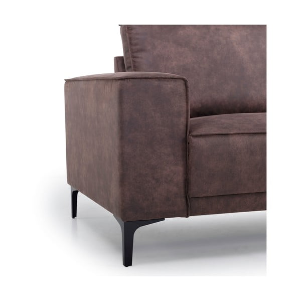 Czekoladowy fotel z imitacji skóry Scandic Copenhagen Preston-image-1
