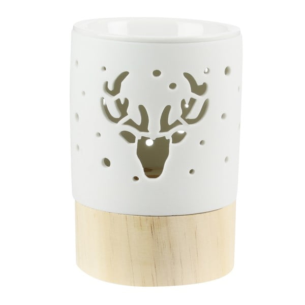 Ceramiczny świecznik z drewnianą podstawką Le Studio Deer Burner