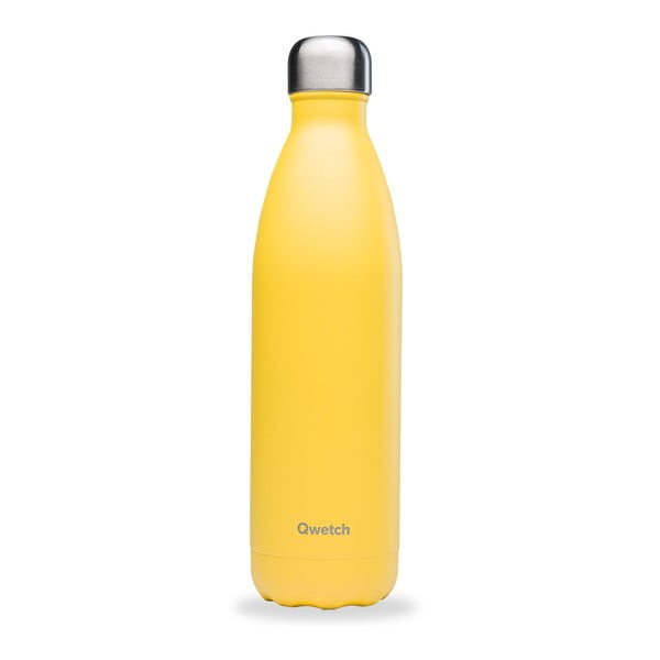Żółta butelka podróżna ze stali nierdzewnej 750 ml Pop – Qwetch