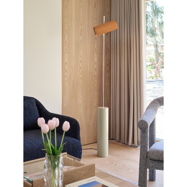 Pomarańczowa lampa stojąca LED ze ściemniaczem (wysokość 160 cm) Reflector – Hübsch-image-4