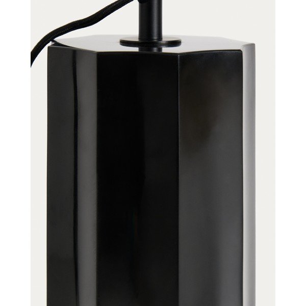 Biała/czarna lampa stojąca ze szklanym kloszem (wysokość 120 cm) Idela – Kave Home-image-2