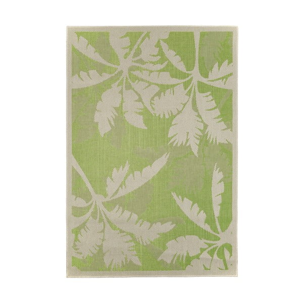 Zielono-beżowy dywan odpowiedni na zewnątrz Floorita Palms, 160x230 cm