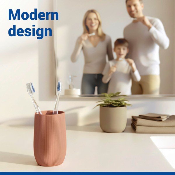 Brązowy kubek na szczoteczki do zębów ceramiczny Fablo – Wenko-image-2