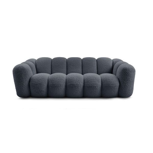 Ciemnoszara sofa z materiału bouclé 232 cm Hippolyte – Bobochic Paris