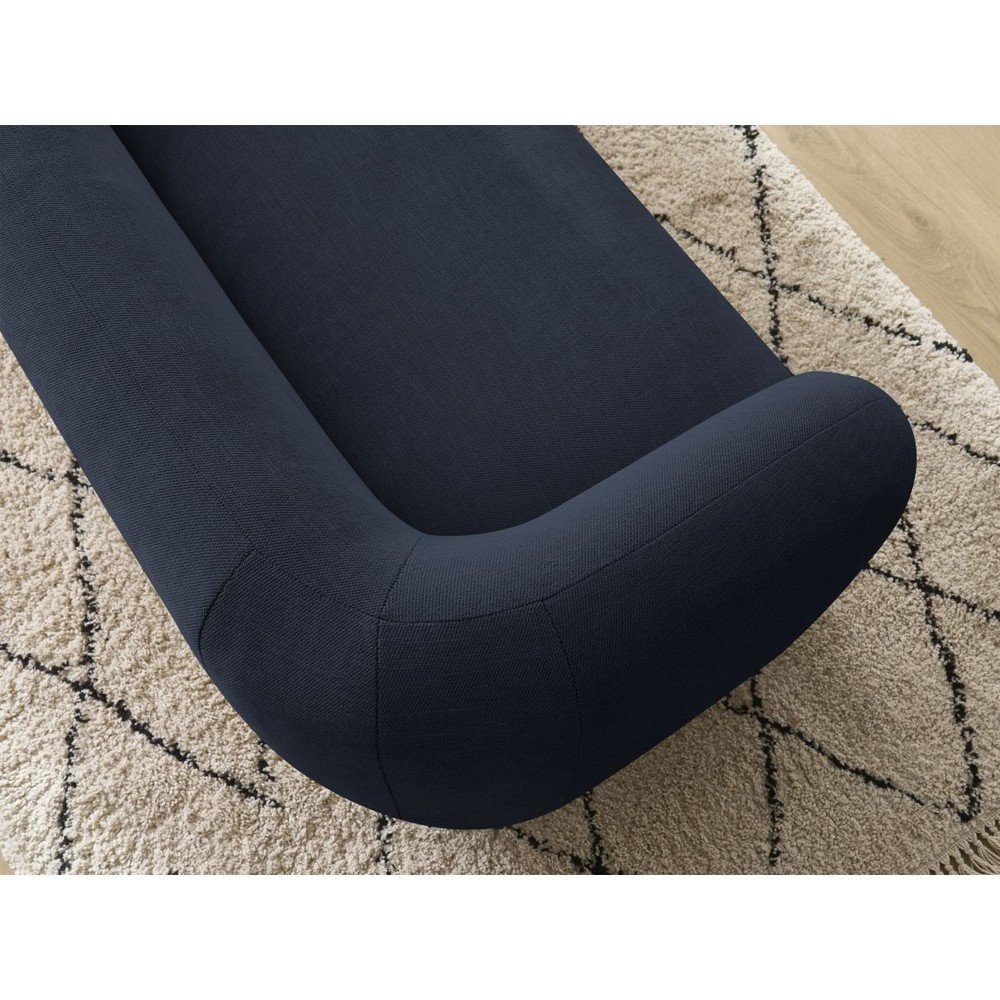 Ciemnoniebieska sofa z tkaniny szenilowej 160 cm Celine – Bobochic Paris (zdjęcie 4)