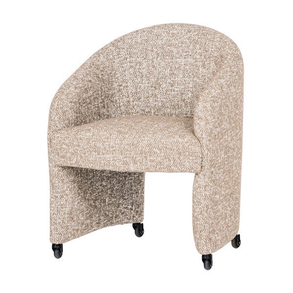 Beżowe tapicerowane krzesło biurowe Cordo – WOOOD