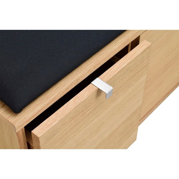 Czarno-naturalna szafka na buty w dekorze dębu z siedziskiem Confetti – Rowico-image-4