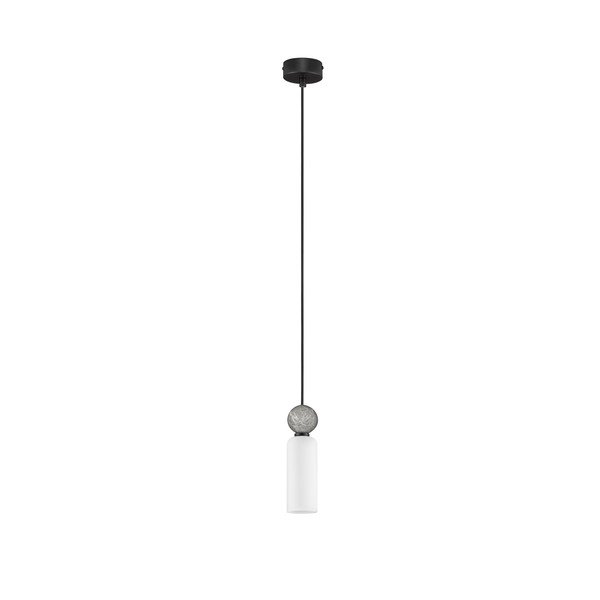 Kamienna lampa wisząca w kolorze matowej czerni ze szklanym kloszem ø 6 cm Filomena – Nova Luce