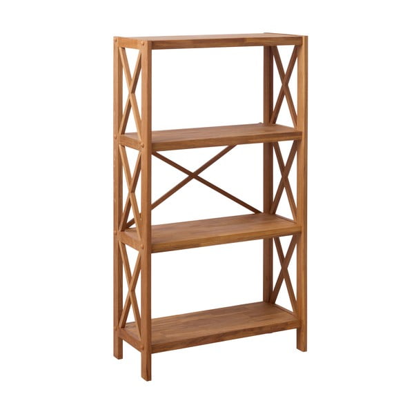 Regał z litego drewna dębowego w naturalnym kolorze 70x124 cm X-Shelf – Unique Furniture-image-2