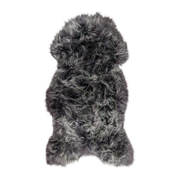 Antracytowa owcza skóra Arctic Fur Lina, 100x60 cm