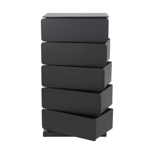 Czarna metalowa komoda 37x72x26 cm Joey – Spinder Design-image-2