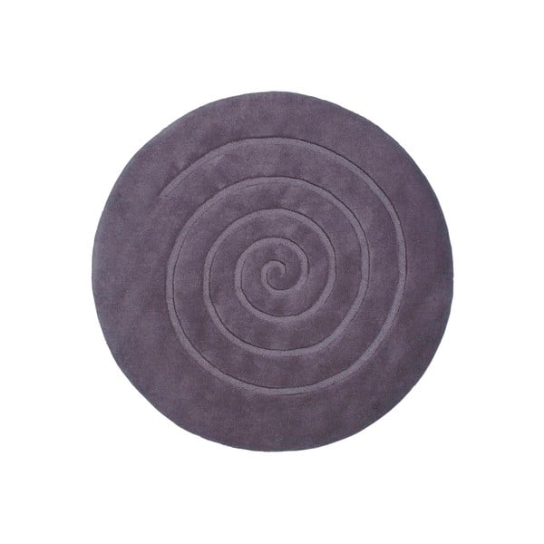 Szary wełniany dywan Think Rugs Spiral, ⌀ 140 cm