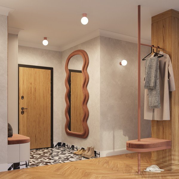 Jasnobrązowa lampa sufitowa ze szklanym kloszem ø 12 cm Orbital – Sollux-image-4