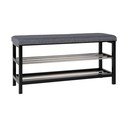 Szara szafka na buty z siedziskiem Padova – House Nordic