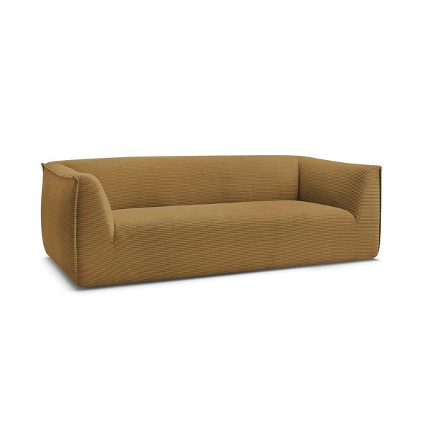 Musztardowa sztruksowa sofa 242 cm Giorgia – Bobochic Paris-image-2