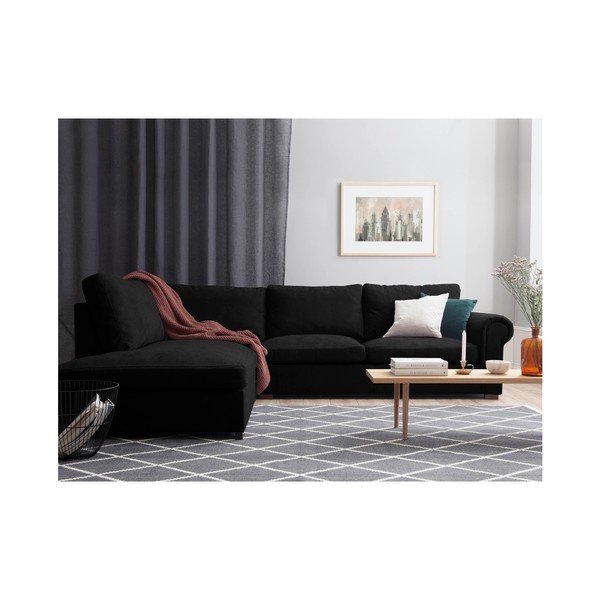 Czarny narożnik Windsor & Co Sofas Hermes, lewostronny-image-2