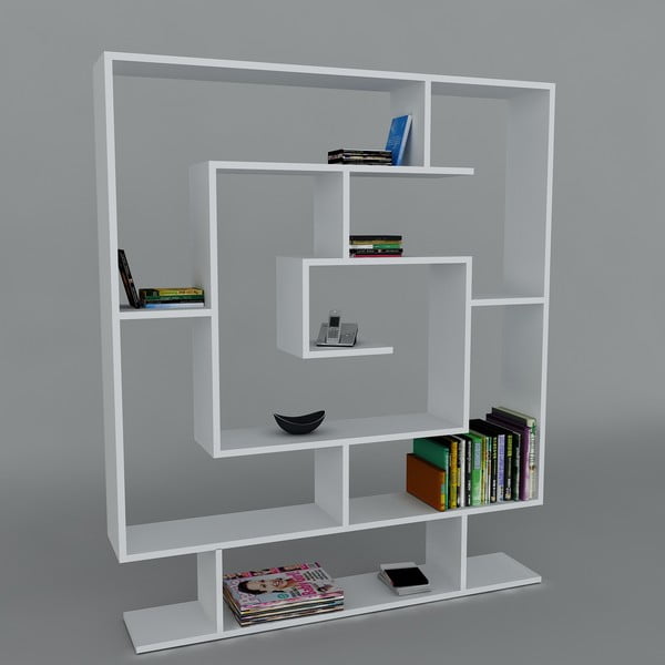 Biblioteczka Samasik White, 22x124,8x149,4 cm