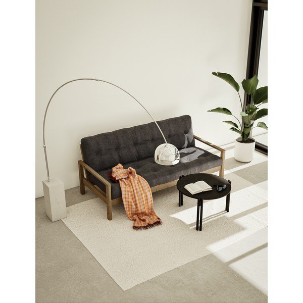 Czarny okrągły stolik z litego drewna sosnowego ø 60 cm Sticks – Karup Design-image-1