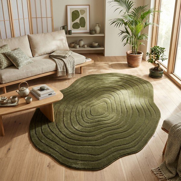 Ciemnozielony dywan 160x230 cm Pebble – ESTE-image-4