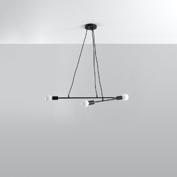Czarna lampa wisząca 80x40 cm Latomia – Sollux-image-2