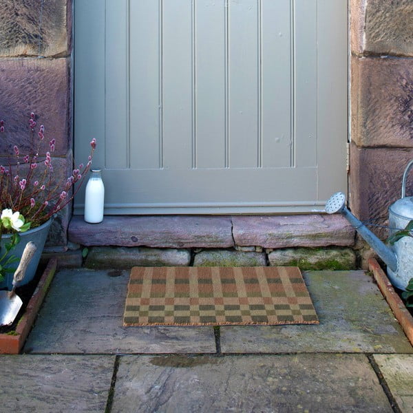 Wycieraczka z włókna kokosowego 40x60 cm Pink and Blue Check – Artsy Doormats-image-4