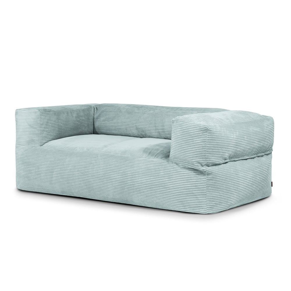 Miętowy sztruksowy worek do siedzenia Sofa MooG – SLOWDOWN