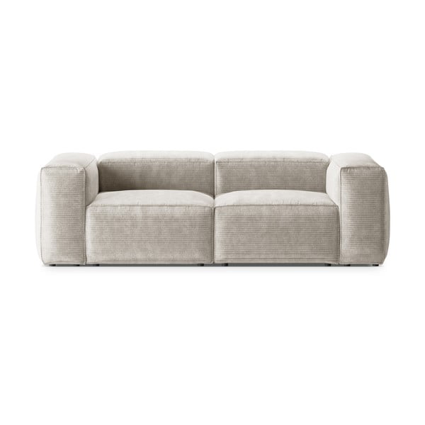 Beżowa sztruksowa sofa 224 cm Bergamo – Cosmopolitan Design