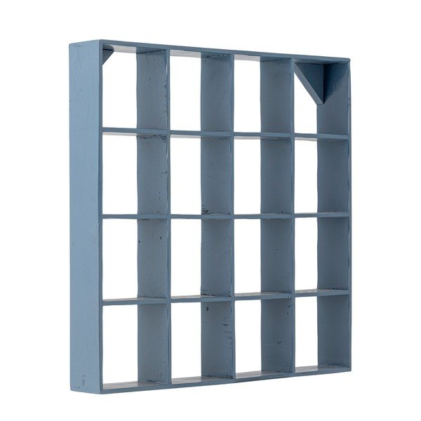 Niebieska wielopoziomowa półka z drewna z recyklingu 70 cm Bekka – Bloomingville-image-3