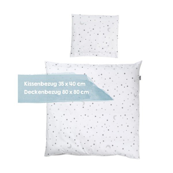 Biała bawełniana pościel dziecięca do łóżeczka 80x80 cm Sternenzauber – Roba-image-3